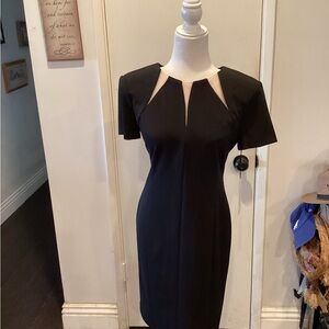 Calvin Klein Elegant Black Midi Dress